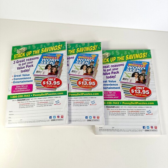 Penny Press Word Seeks Lot of 3 - Picture 2 of 12